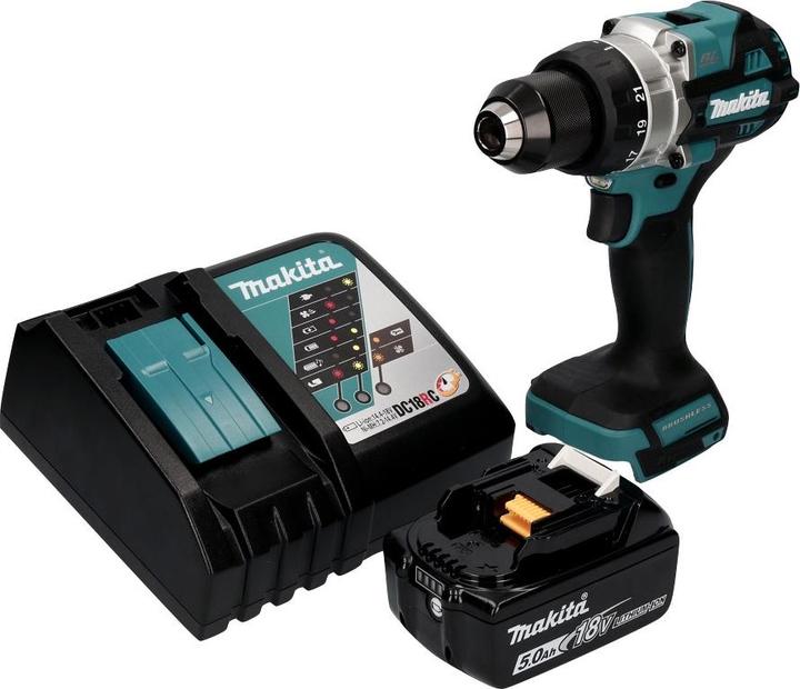 Produktbild Makita Maktia DDF 486 RT1 Akku Bohrschrauber 18 V 130 Nm Brushless + 1x Akku 5,0 Ah + Ladegerät
