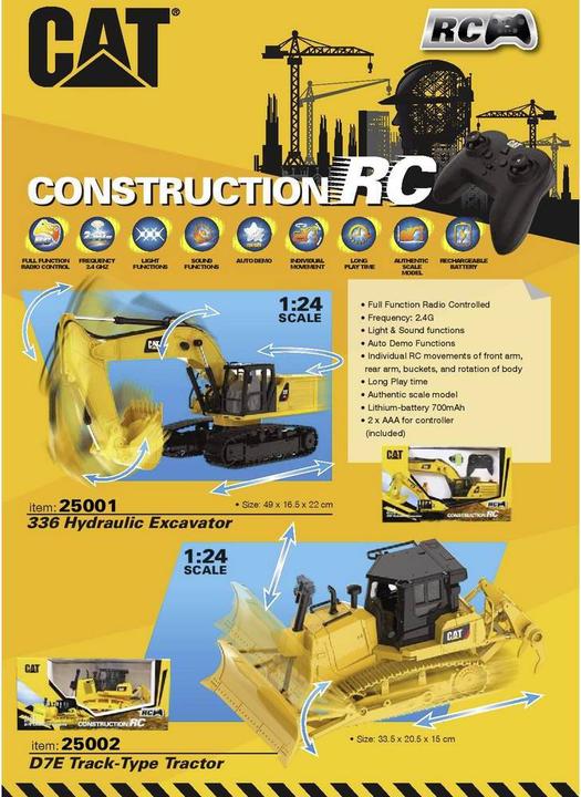 Produktbild Diecast Masters RC Funktionsmodell R/C Cat D7E Dozer 1:24