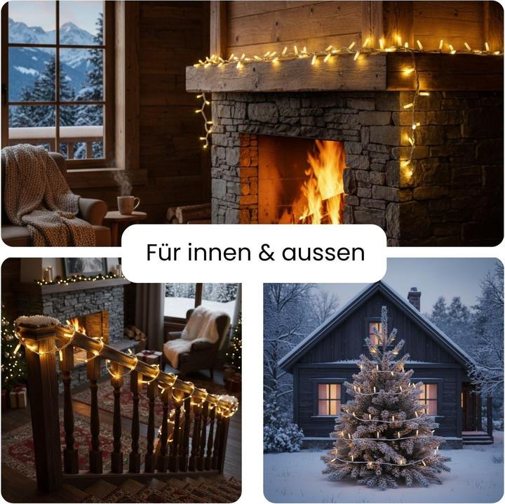 Produktbild Hermex LED Lichterkette 4.4m Gartenbeleuchtung Weihnachtsdeko Outdoor-Lichter (4.40 m)