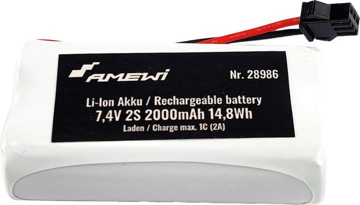 Produktbild Amewi Li-Ion Akku 2S 7,4V 2000mAh HBX 3-Pin (7.40 V, 2000 mAh)