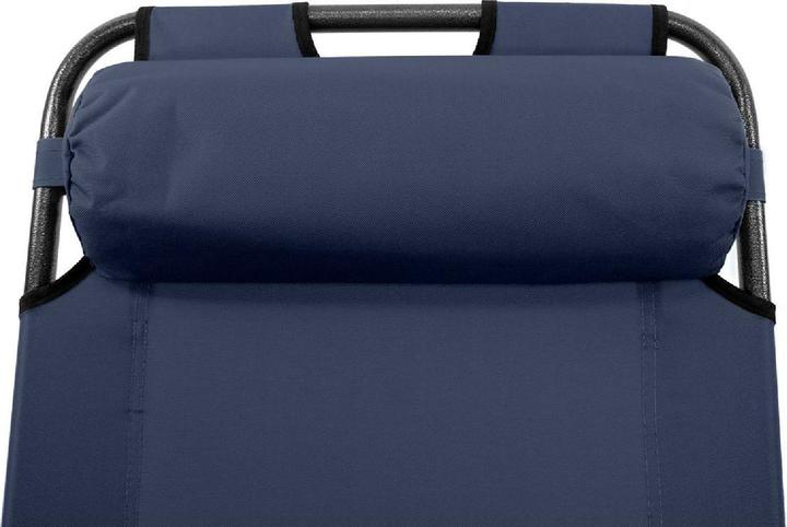 Actual product image VCM klappbare Sonnenliege Relaxliege Liegestuhl Navy Klappliege Stahl (155 cm)