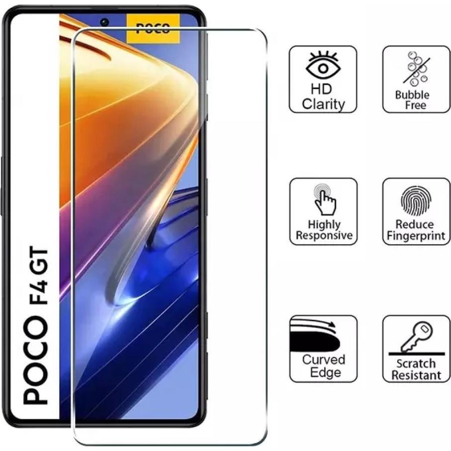 Thumbnail - Screenguard Xiaomi Poco F4 GT Panzerglas Schutzfolie Case Friendly Design (1 Stück, Xiaomi Poco F4 GT), Smartphone Schut...