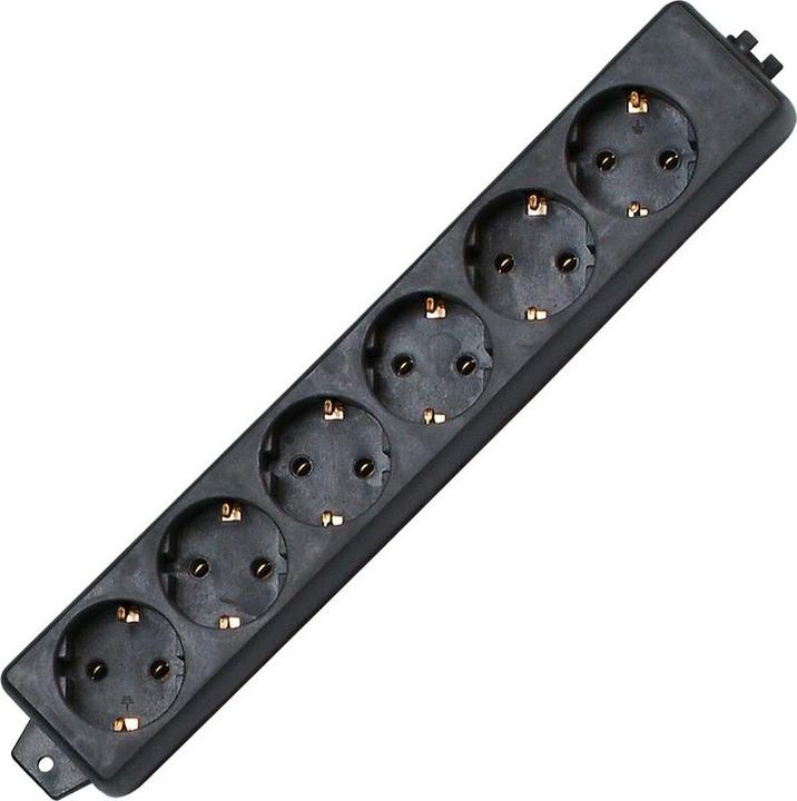 Productafbeelding Kopp 120615007 Interieur 6AC-uitgang(en) Zwart (6x, CEE 7/3, 1.40 m)