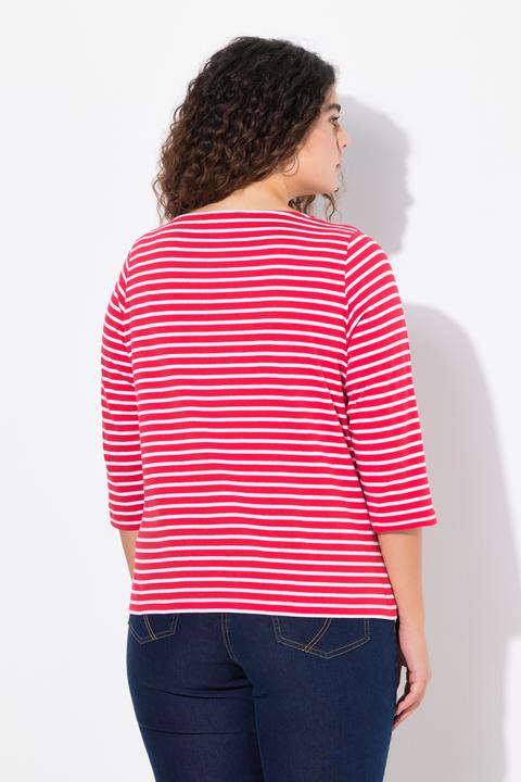 Produktbild Ulla Popken Ringelshirt, Classic, Rundhals, 3/4-Arm (46, 48)