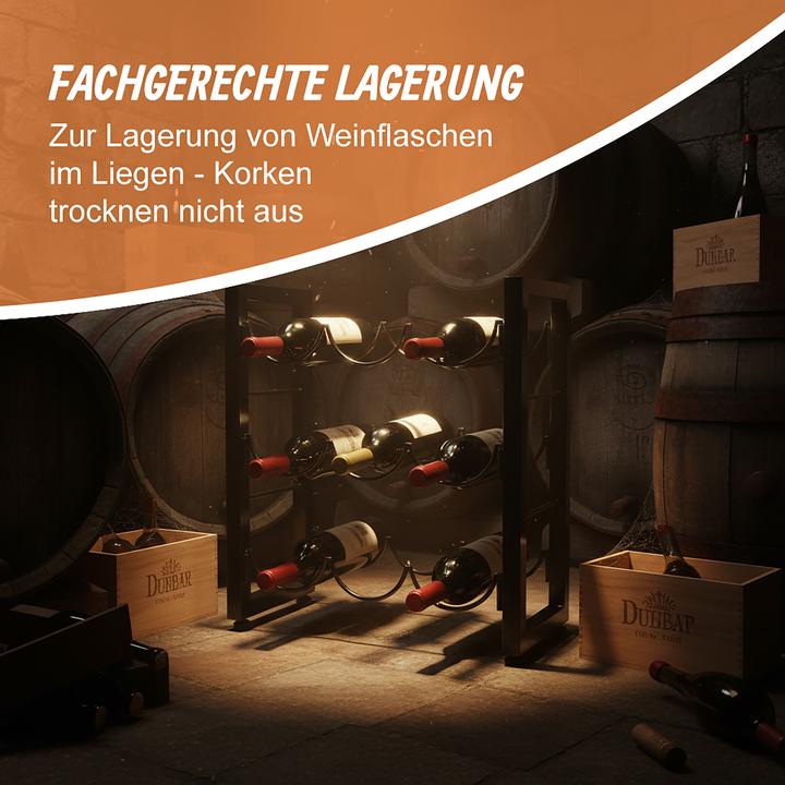 Actual product image Relaxdays winerack (9 bottles, 35 x 17 x 36 cm)