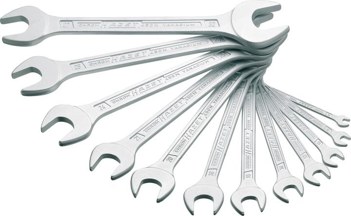 Produktbild HAZET Doppel-Maulschlüssel Satz 450N/12 ∙ Aussen Sechskant Profil ∙ 6 x 7 - 27 x 32 ∙ Anzahl Werkzeu…
