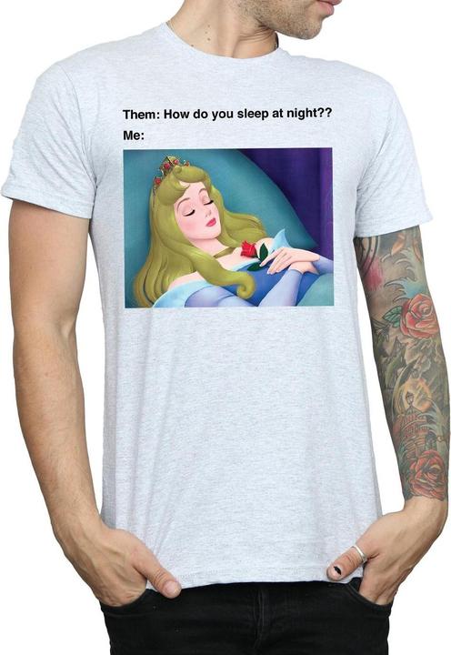 Actual product image Disney Mens Sleeping Beauty Meme T-Shirt (L)