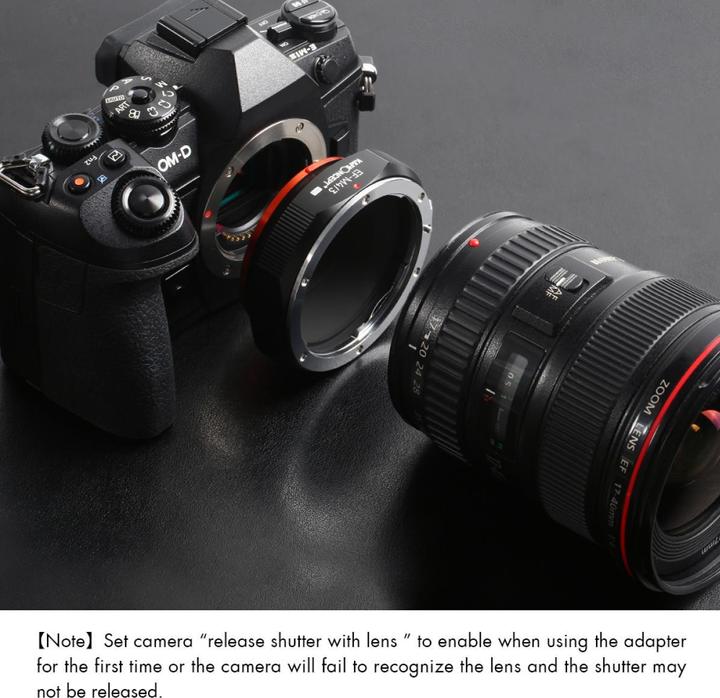 Produktbild K&F Concept M12125 High Precision Lens Adapter Mount, EOS-M4/3 PRO