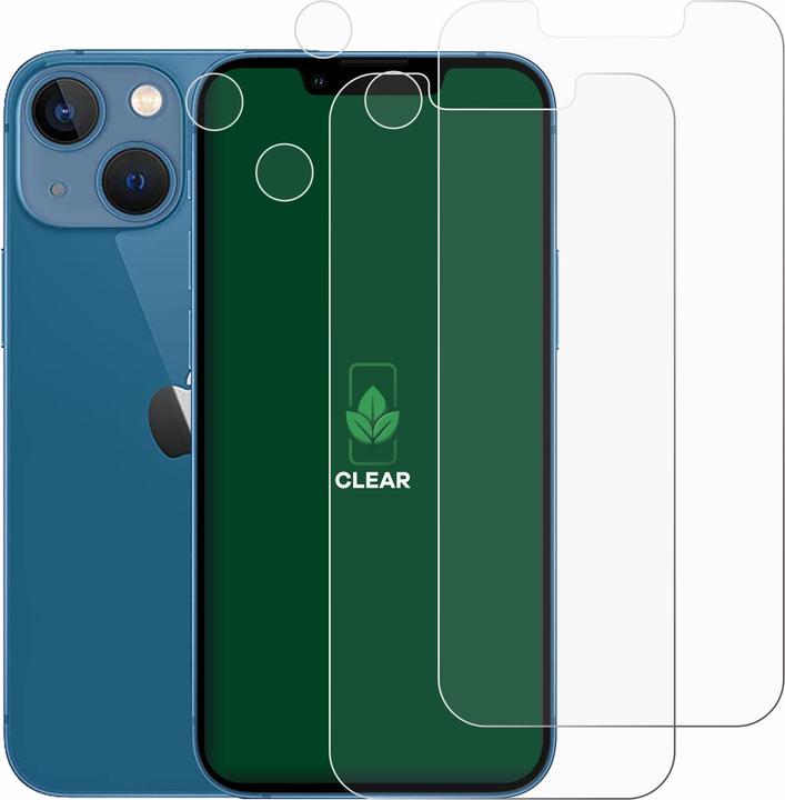 Actual product image ScreenLeaf Protective film sustainable screen protector screen protector film clear transparent (2 Piece, Apple iPhone 13 mini)