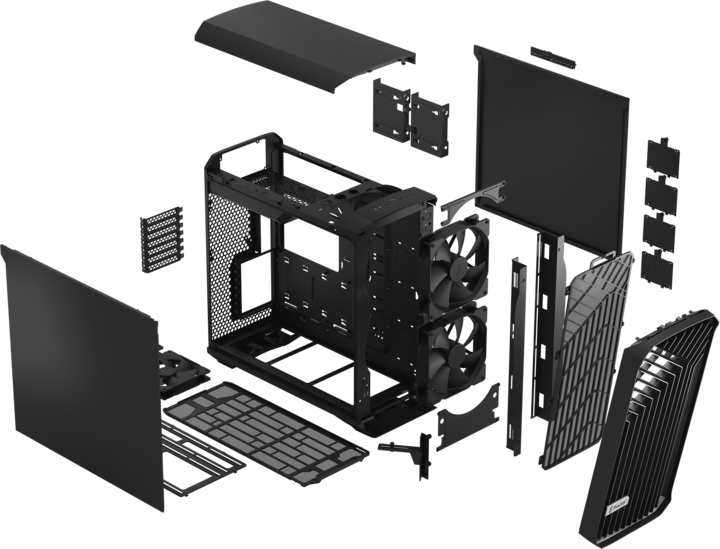 Image du produit Fractal Torrent noir solide (ATX, E-ATX, mATX, ITX, SSI EEB, SSI CEB)
