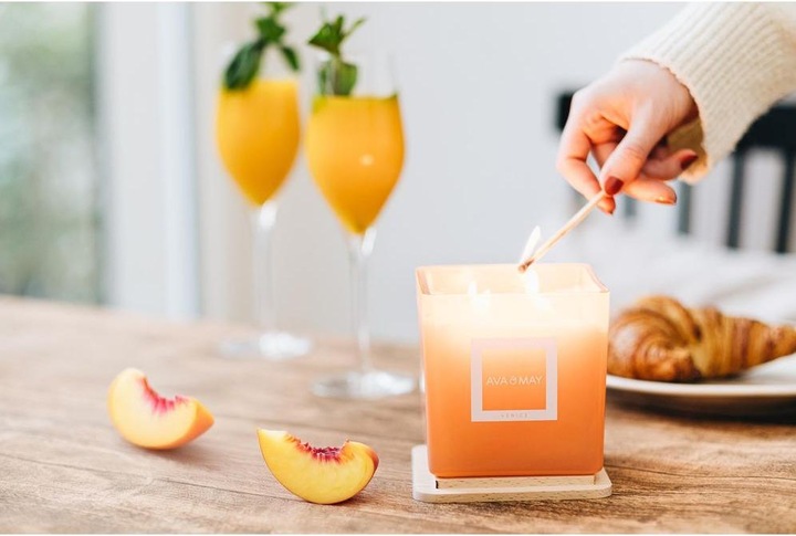 Image du produit Ava & May Duftkerze Peach Bellini 450 gr, Eigenschaften: Keine
