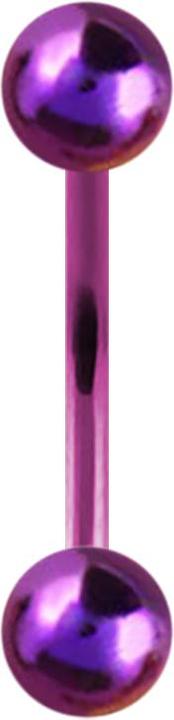 Produktbild Star Piercing Micro Banane violett mit zwei Kugeln (Titan, ohne Messing)