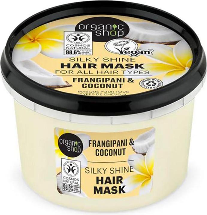 Produktbild Organic Shop Frangipani Kokosnuss Haarmaske Seidiger Glanz 250ml (250 ml)