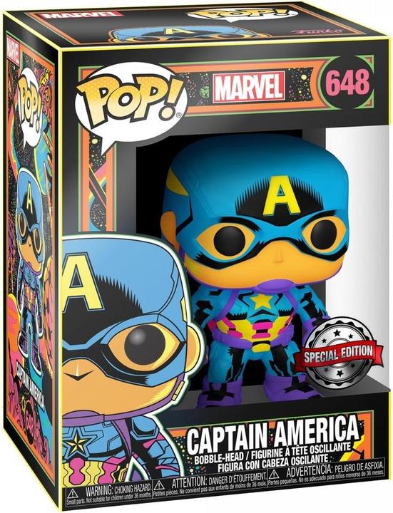 Produktbild Funko POP! - Marvel - Black Light: Captain America