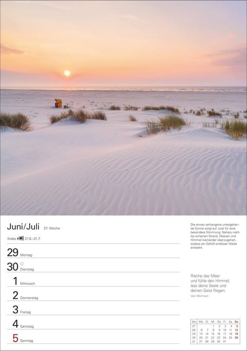 Produktbild Deutsche Küsten Wochenplaner 2026 - Eine Reise in 53 Bildern