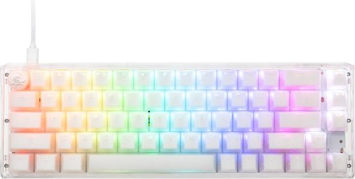 Actual product image Ducky One 3 Aura White SF Gaming Keyboard, RGB LED - MX-Speed-Silver (US) (US, Cable)