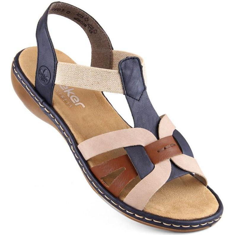 Rieker, Sandali + Ciabatte, Bequeme Mehrfarbige Sandalen, Multicolore, (38)