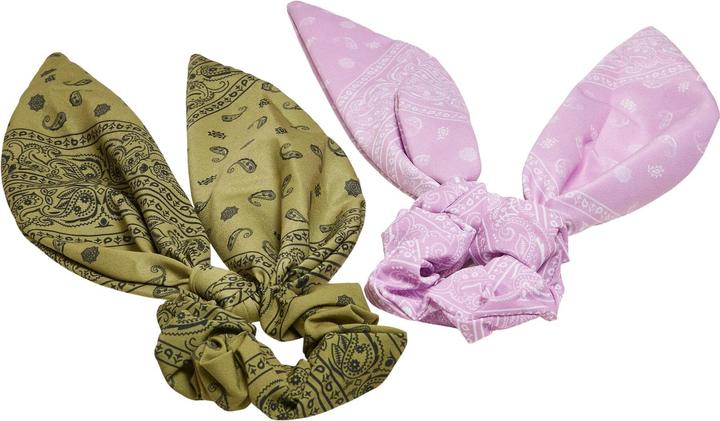 Actual product image Urban Classics Bandana Print Scrunchies With XXL Bow 2-Pack - 17118