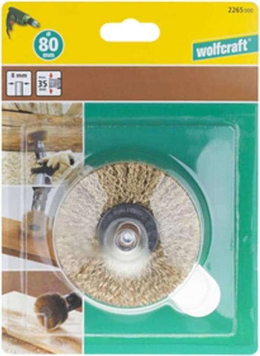Produktbild wolfcraft 1 Holz-Struktur-Bürste S=8mm ø80x35mm