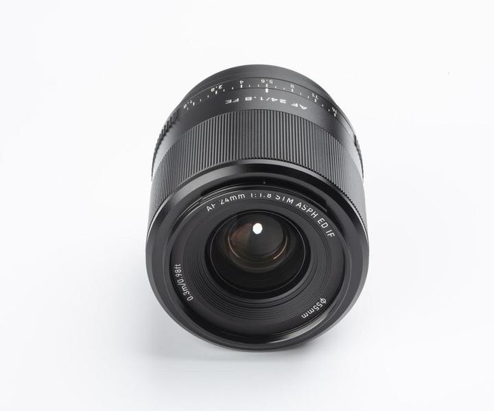 Actual product image Viltrox AF 24/1.8 E Full Frame. Manual focus cine lens for Sony E mount (Sony E, APS-C / DX)