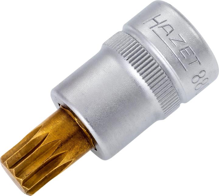 Actual product image HAZET Screwdriver socket 8808-10 ∙ Square, hollow 10 mm (3/8 inch) ∙ Internal serration profile XZN…