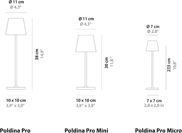 Produktbild Zafferano Drahtlose LED Tischleuchte, aufladbar, IP65, Farbtemperatur einstellbar, Innen- und Aussenbereich