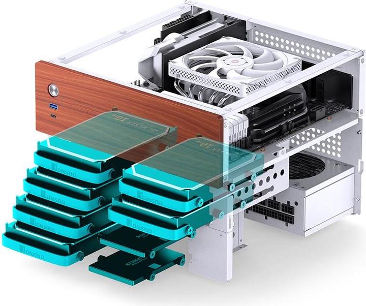 Image du produit Jonsbo N4 White (ITX, Micro ATX (mATX))