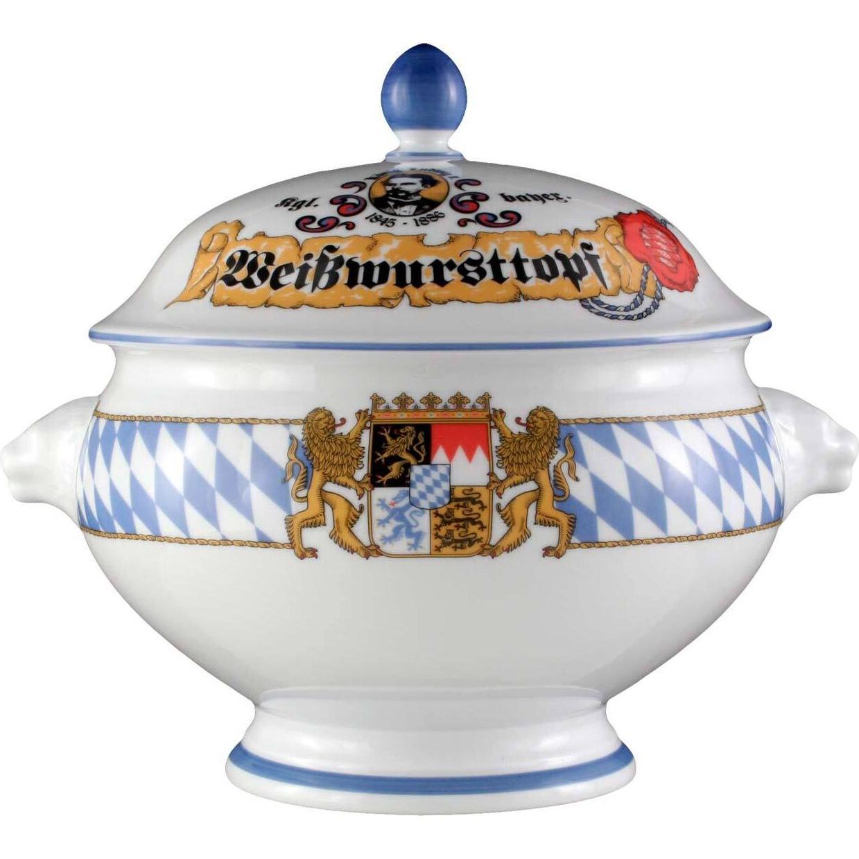 Seltmann, Dekoschale, Compact Bayern Löwenkopfterrine mit Deckel
