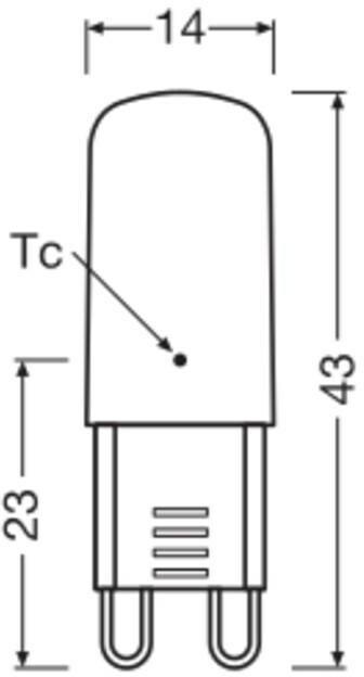 Productafbeelding Osram LED PIN G9 28 2,6 W/2700 K G9 (G9, 290 lm, 1 x)