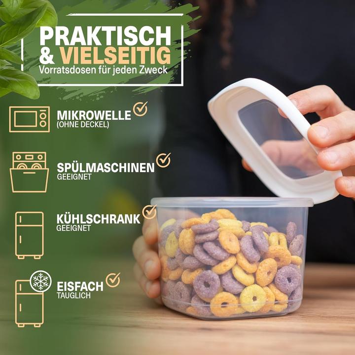 Actual product image Viwares Set of 12 storage tins (0.55 l)