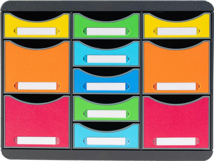 Image du produit Exacompta Boîte à tiroirs STORE-BOX MULTI 313798D 11 tiroirs arc-en-ciel