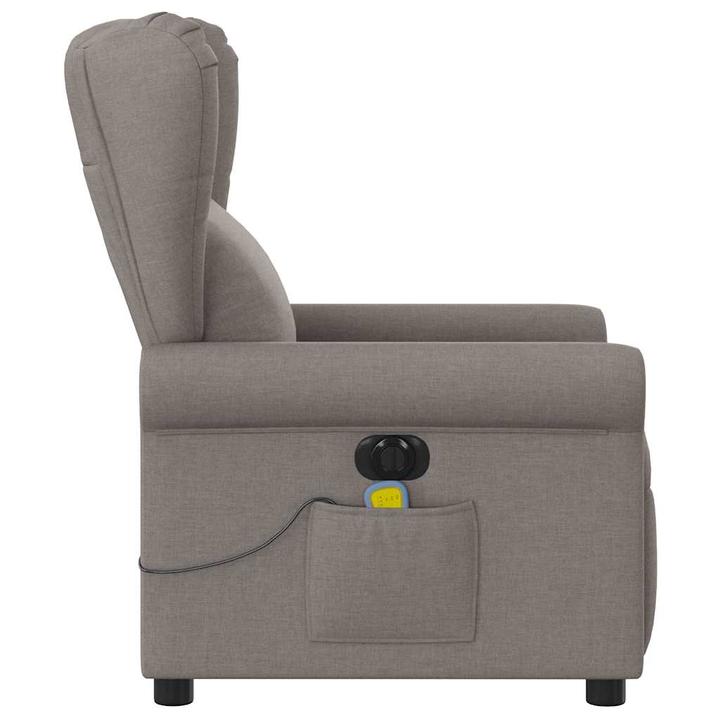 Actual product image vidaXL Massage chair electric taupe fabric