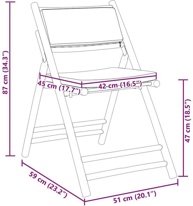 Produktbild vidaXL Bistrostuhl