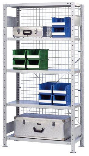Actual product image Schulte Lagertechnik Wire mesh rear panel MULTIplus bright galvanised
