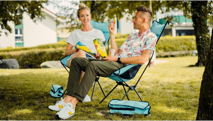Produktbild Trekony Campingstuhl Hoch Hellblau