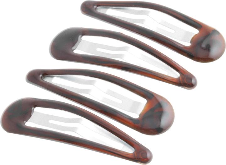Immagine prodotto DailyGo Fermacapelli Click Clack con resina epossidica 5 cm, tartaruga (4 pz.)