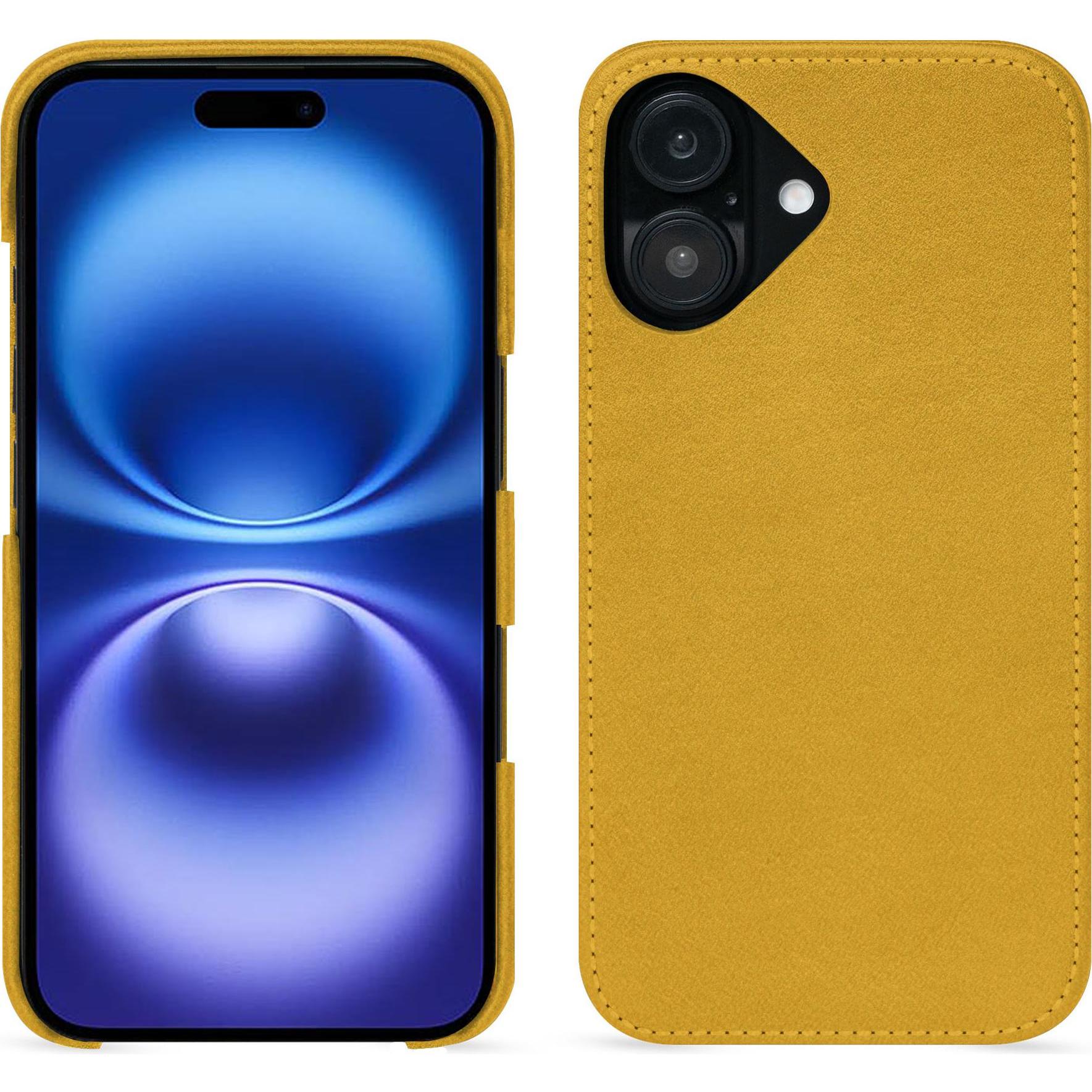 Noreve Lederschutzhülle (Apple iPhone 16), Smartphone Hülle, Orange