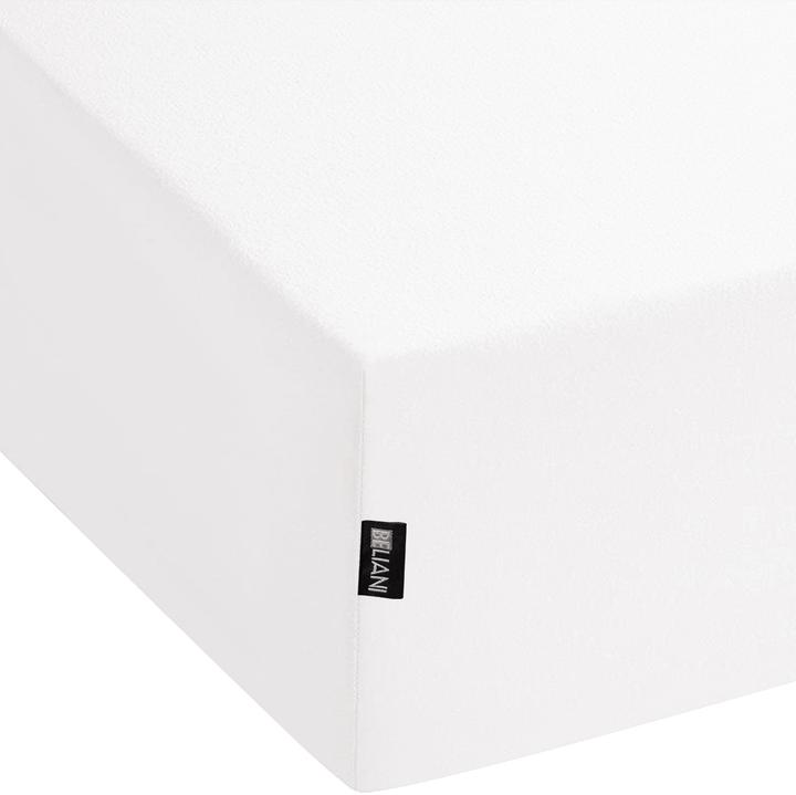 Produktbild Beliani Spannbettlaken Baumwolle weiss 140 x 200 cm JANBU (140 x 200 cm)