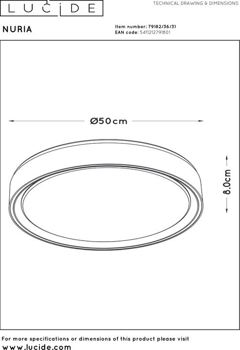 Produktbild Lucide Nuria (1500 lm)