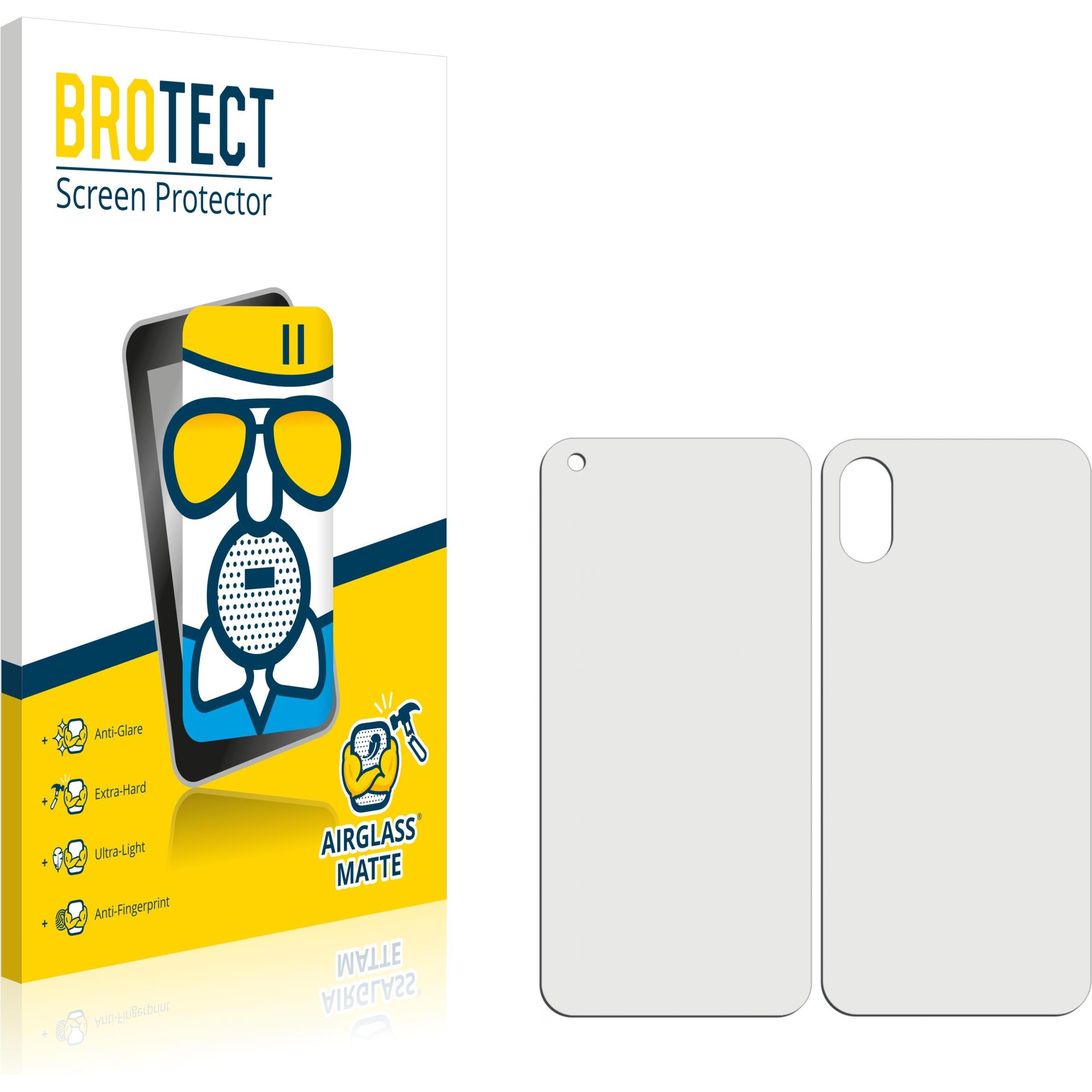 BROTECT AirGlass Panzerglasfolie Matt (1 Stück, Nothing Phone (1)), Smartphone Schutzfolie, Grau