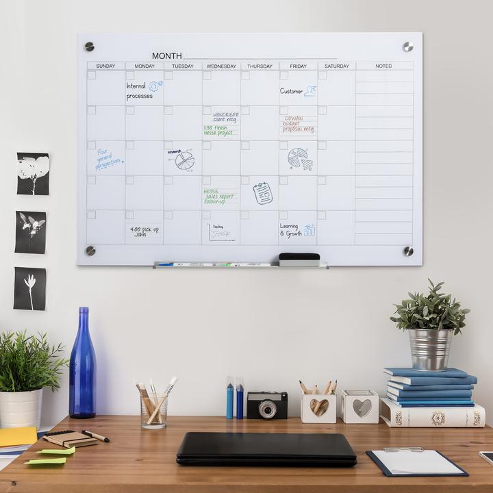 Image du produit Vinsetto Tableau calendrier avec gomme et 4 marqueurs (90 x 60 x 0.2)