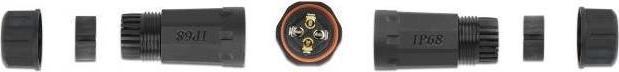 Produktbild Delock Kabelverbinder für Aussenbereich 4 Pin, IP68 wasserdicht, schraubbar, Kabeldurchmesser 4,5