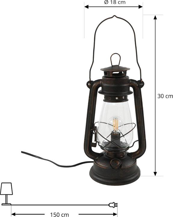 Image du produit Lindby Raisa Lampe de table Rust/Clear (E14)