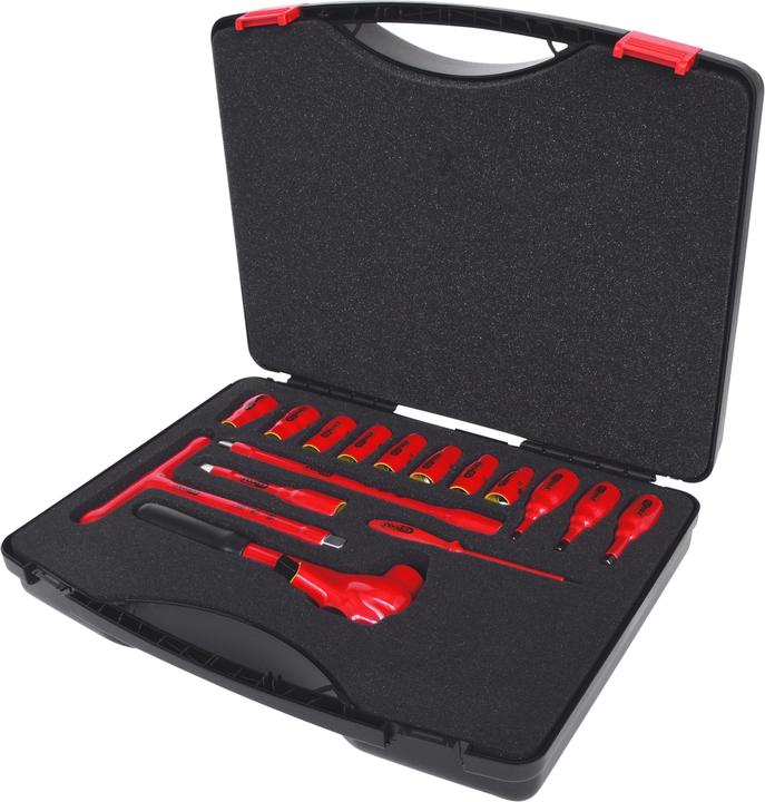 Image du produit KS Tools Jeu de douilles 1/2 pouce avec outils isolés, 16 pces