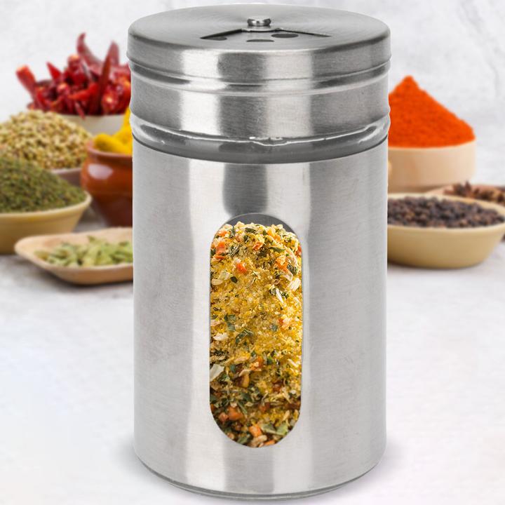 Produktbild Excellent Houseware 24er-Set Gewürzstreuer mit Sichtfenster, Edelstahl, 94 ml (Diverse Gewürze)