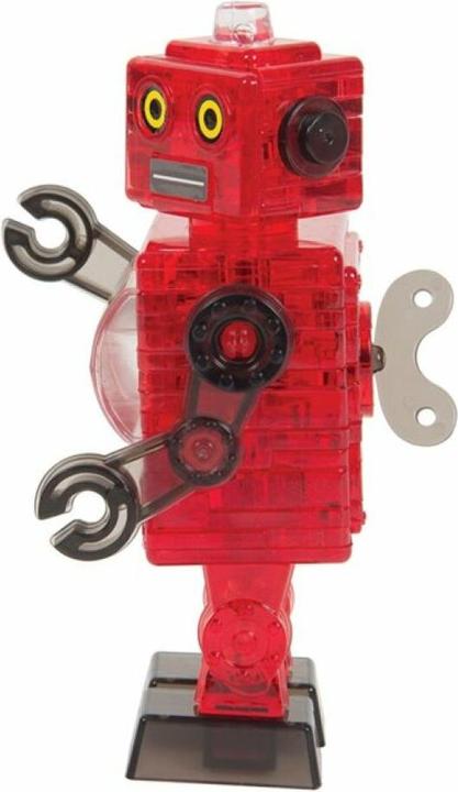 Actual product image HCM Kinzel HCM59166 - Crystal Puzzle: 3D Robot - Red, 39 Pieces (DE, EN), from 14 years (39 pieces)