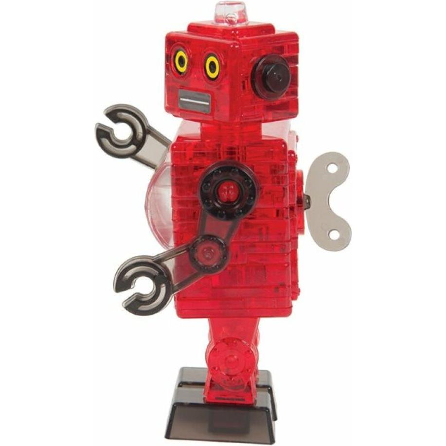 Thumbnail - HCM Kinzel HCM59166 - Crystal Puzzle: 3D Roboter - Rot, 39 Teile (DE, EN), ab 14 Jahren (39 Teile)
