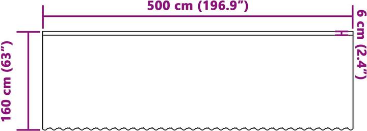 Produktbild vidaXL Lichtfilternde Vorhänge (500 x 160 cm)