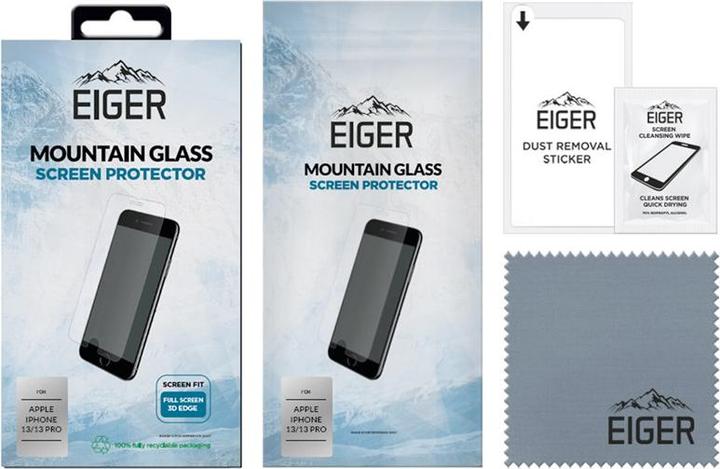 Actual product image Eiger Mountain Glass Clear Edge (1 Piece, Apple iPhone 14, Apple iPhone 13, Apple iPhone 13 Pro)