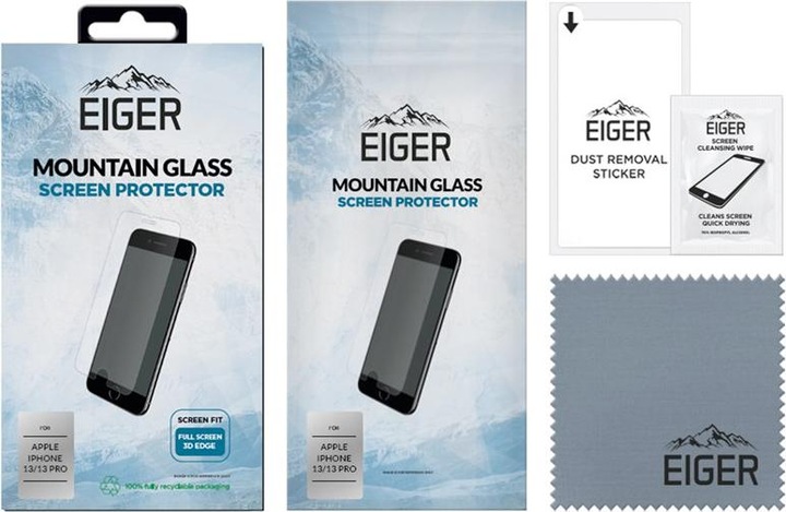 Produktbild Eiger Mountain Glass Clear Edge (1 Stück, Apple iPhone 13 Pro, Apple iPhone 14, Apple iPhone 13)